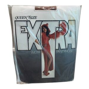 Vintage Queen Size Extra Width Pantyhose Suntone Color Size 1X 140-185 lbs